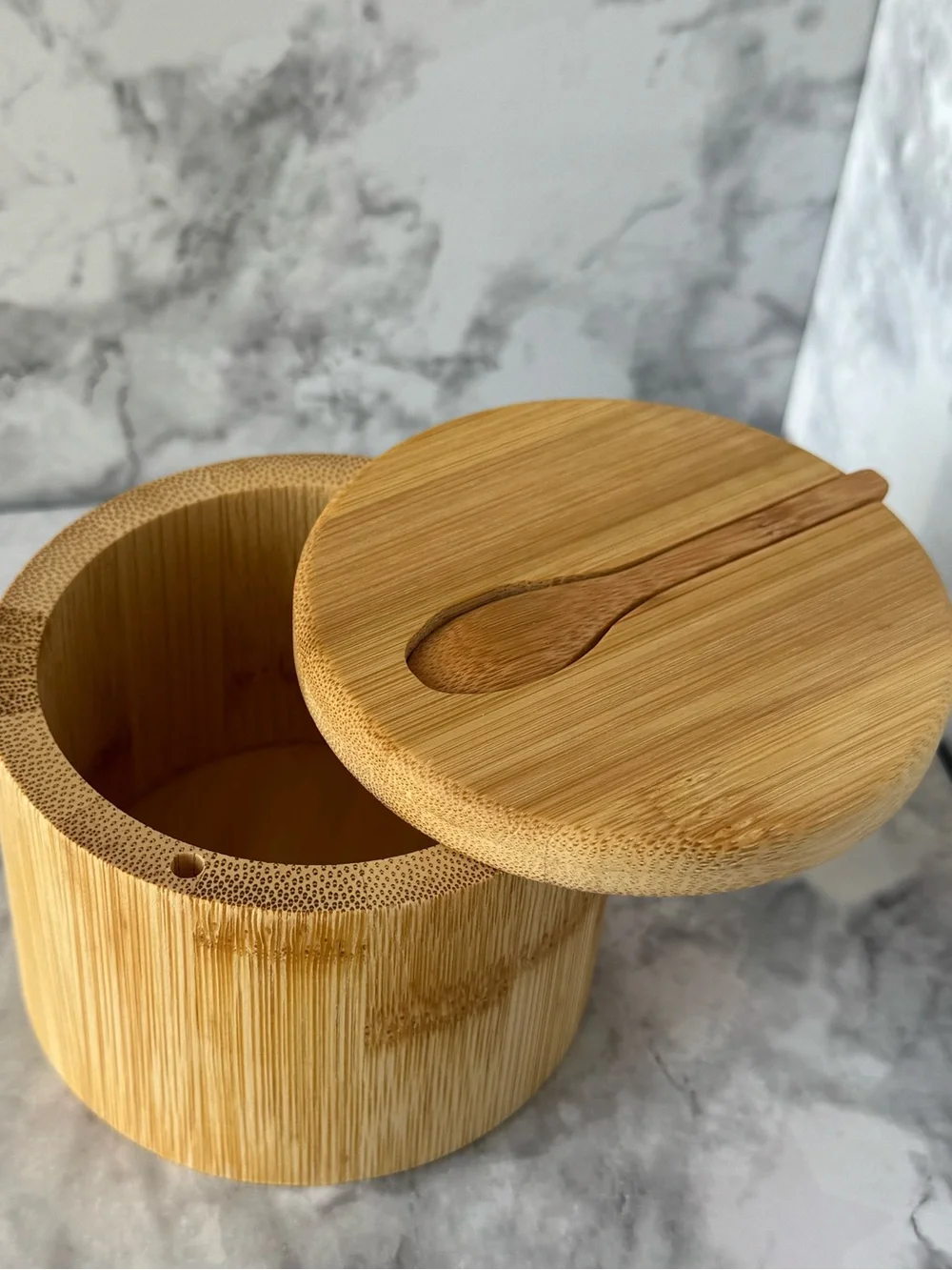 NWOT Totally Bamboo Little Dipper Salt Box with Spoon